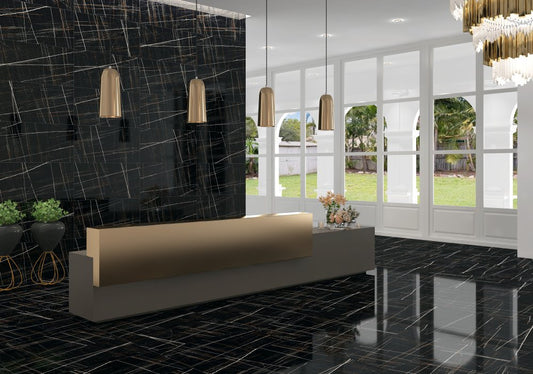 Gresie meridyen black high gloss 60x120cm