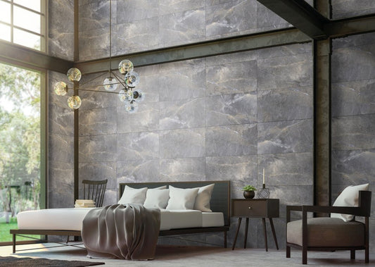 Gresie portelanata tip marmura Alanya Antracite Polished 60x120cm