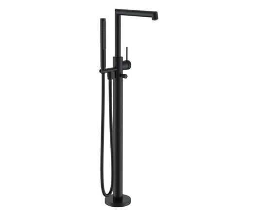 Baterie Înaltă Cadă PALMFIELD, cu Montaj în Pardoseală – Negru Mat
