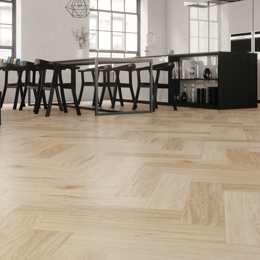 Pardoseala SPC Arbiton Amaron Herringbone CA 158 stejar Harlow