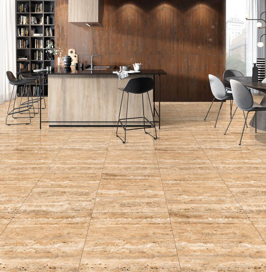 Gresie travertino gold polished 60x60cm