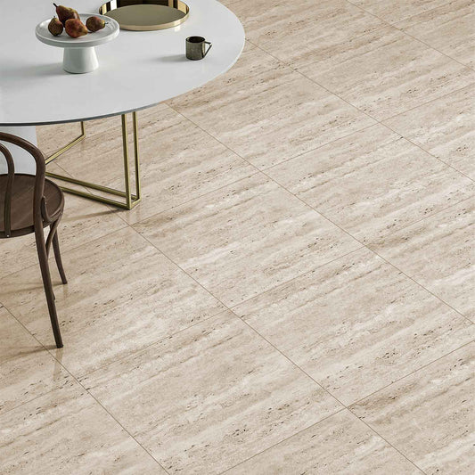 Gresie travertino silver polished 60x60cm