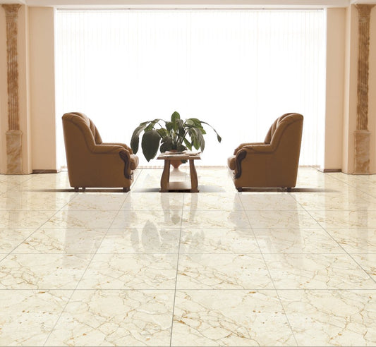 Gresie teler crema glossy 60x60cm