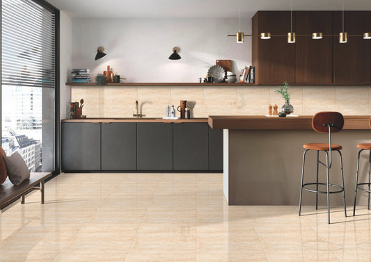 Gresie portelanata rectificata Travertino Gold 60x60cm