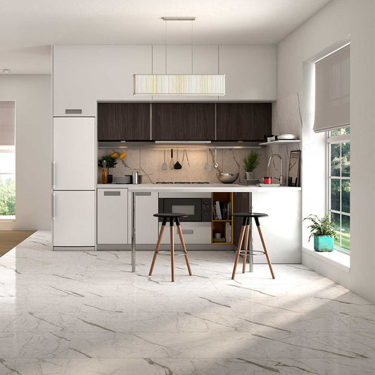 Gresie Portelanata Core White Openbook-B Polished 80X160 10 Mm