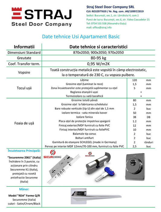 Usa metalica apartament Andora