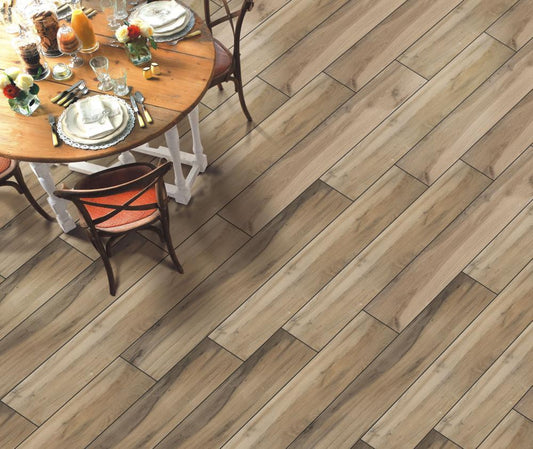 Gresie portelanata stil parchet Olive Verde 20x120 cm