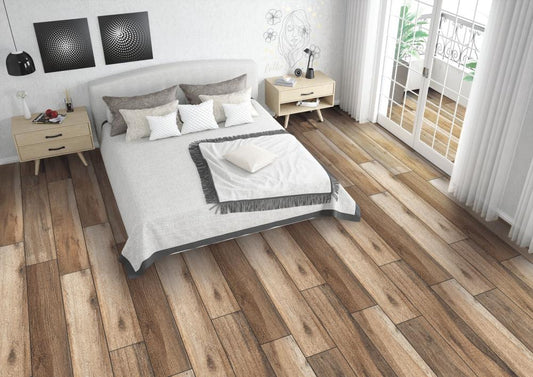 Gresie portelanata stil parchet Rotten Black 20x120 cm