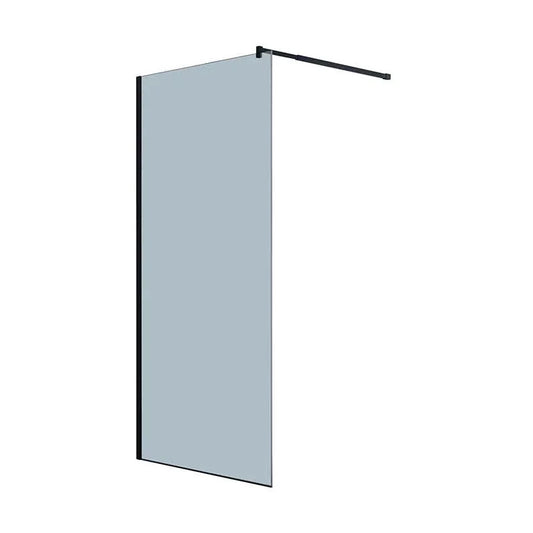 Paravan Dus Tip Walk In BP6612,Diplon 80X195cm, Sticla Securizata Neagra 8 Mm, Profil Aluminiu Negru