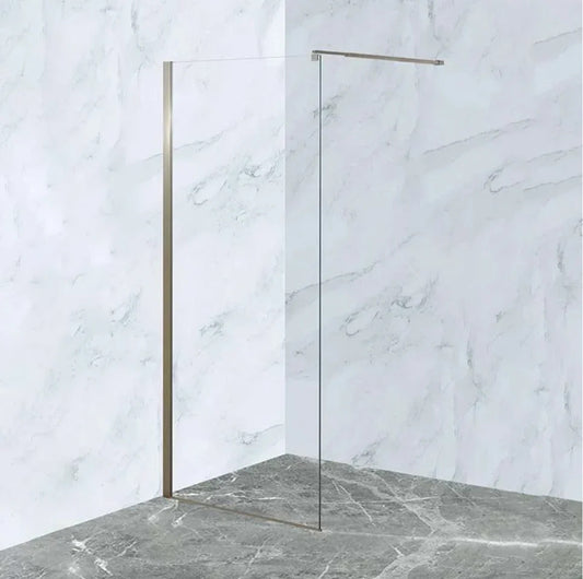 Paravan Dus Walk-In Diplon BP8012GL-100cm, Sticla Clara Securizata 8 Mm, Profil Aluminiu/Auriu