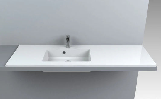 Lavoar pe blat Prague 1500 L, Miraggio alb mat