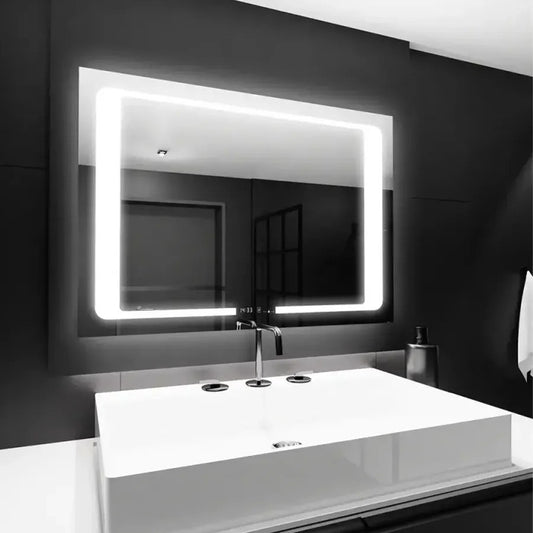 Oglinda LED Senzor Sole Sistem Dezaburire Ceas Temperatura 90x60 cm Colectia Marcello Funghi