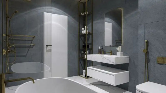 Oglinda dreptunghiulara cu LED Marlene, 90x60 cm, cu dezaburire, buton touch, fara rama