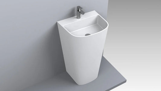 Lavoar Halifax pe pardoseala alb mat