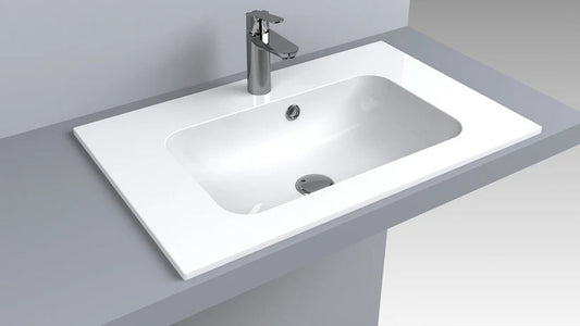 Lavoar Della 700 pentru blat alb lucios