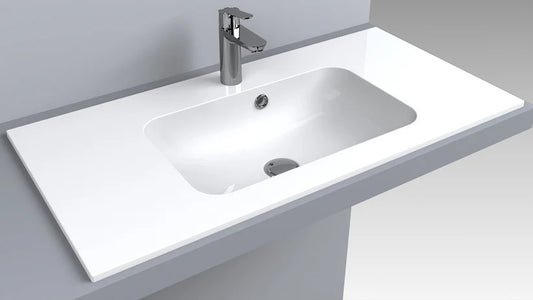 Lavoar Della 900 pentru blat alb lucios