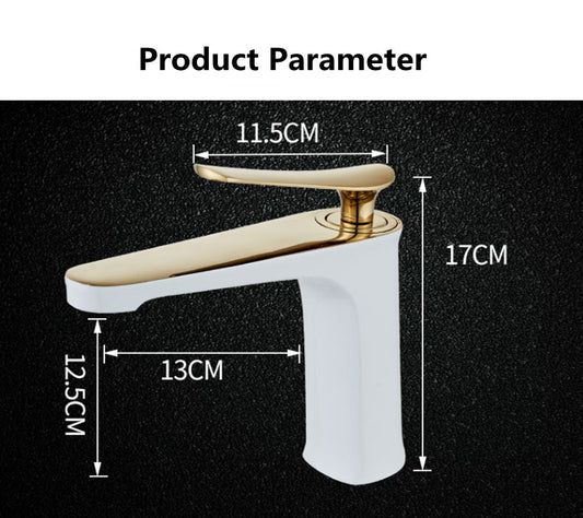 Baterie lavoar Aria alb-auriu