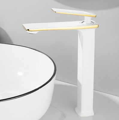 Baterie inalta lavoar Athos alb-auriu