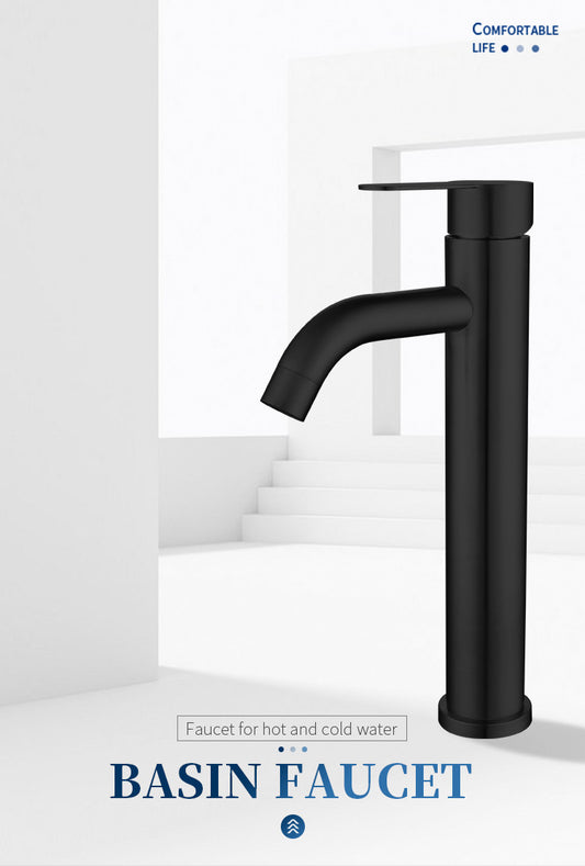 Baterie de lavoar inalta monocomanda negru mat MP801 BMT