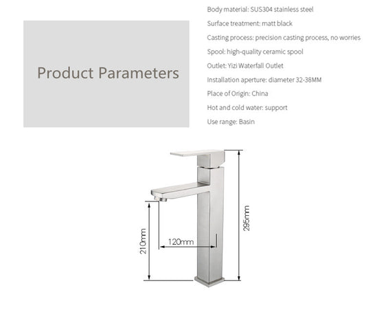 Baterie de lavoar inalta monocomanda crom MP3023A SBT