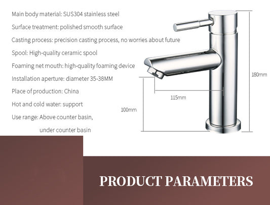 Baterie de lavoar monocomanda satinat A025