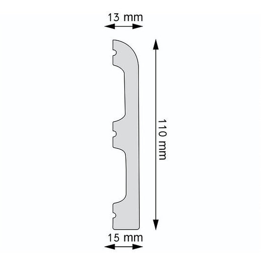Plinta decorativa alba duropolimer 10