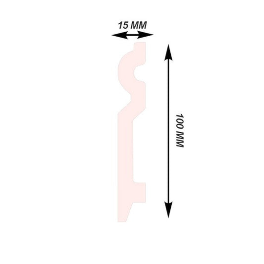 Plinta decorativa alba duropolimer 81