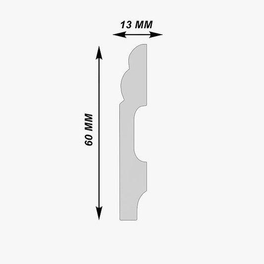 Plinta decorativa alba duropolimer 82