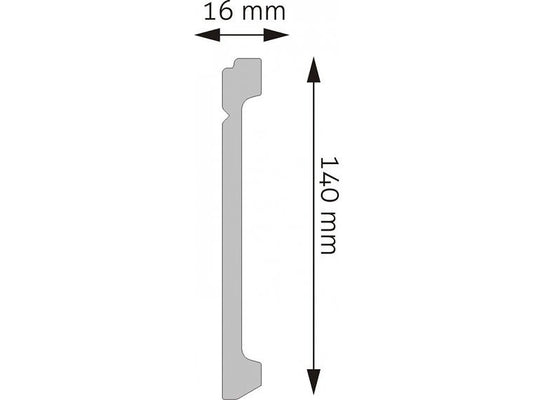 Plinta decorativa alba duropolimer 30