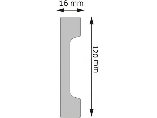 Plinta decorativa alba duropolimer 31