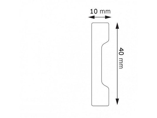 Plinta decorativa alba duropolimer 36