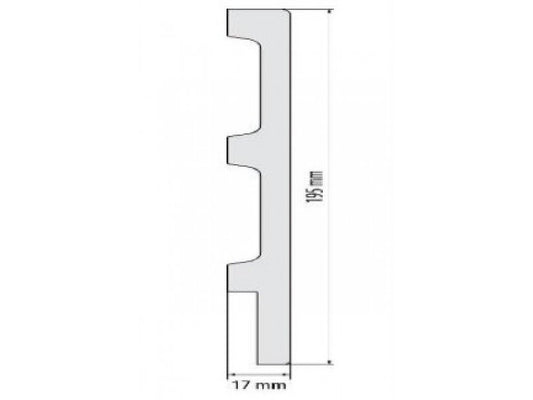 Plinta decorativa alba duropolimer 39