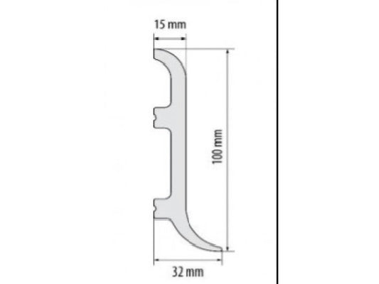 Plinta decorativa alba duropolimer 40