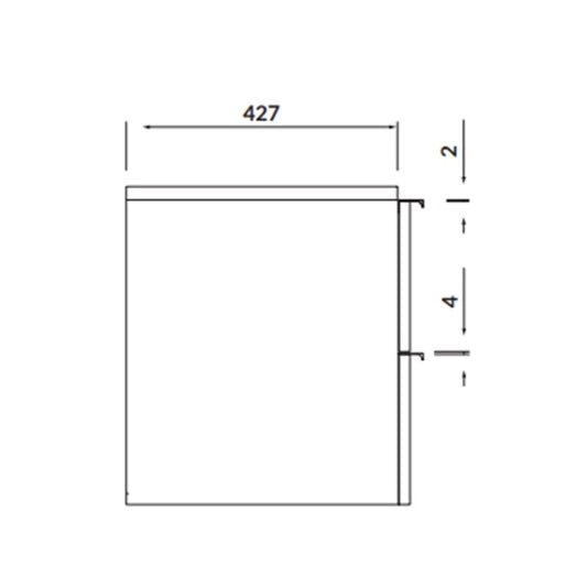 Mobilier suspendat Cersanit, Virgo 60, cu manere negru mat, pentru lavoar incastrabil, stejar gri