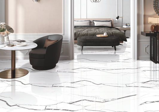 Gresie portelanata rectificata Merita White 60 x 120