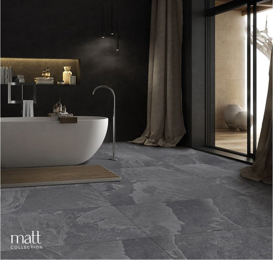 Gresie portelanata Slatestone Nero 60x120 cm