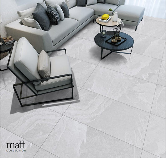 Gresie portelanata Slatestone Bianco 60x120 cm