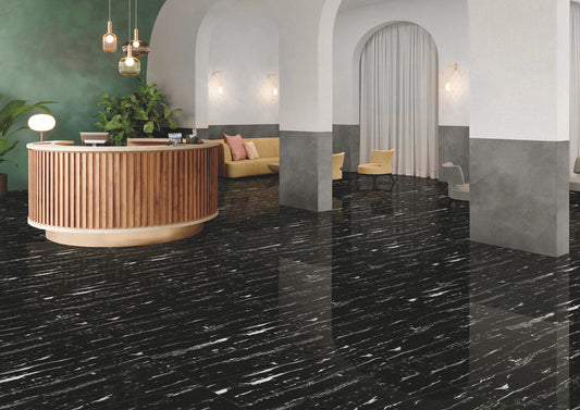 Gresie portelanata Regal Jelisca Black - lucios 60x120 cm