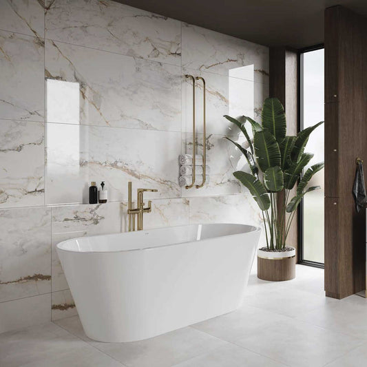 Gresie Noble Tesoro White Polished Rect 60x120 cm