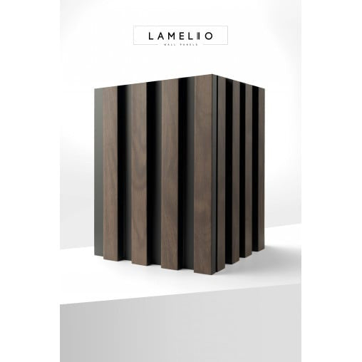 Panou riflat 3D Vasco, Walnut, 270x11.7cm, Lamelio