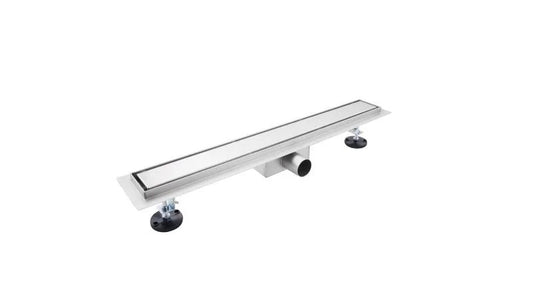 Rigolă de scurgere 2în1, din oțel inoxidabil, cu grilă reversibilă, 90cm – crom