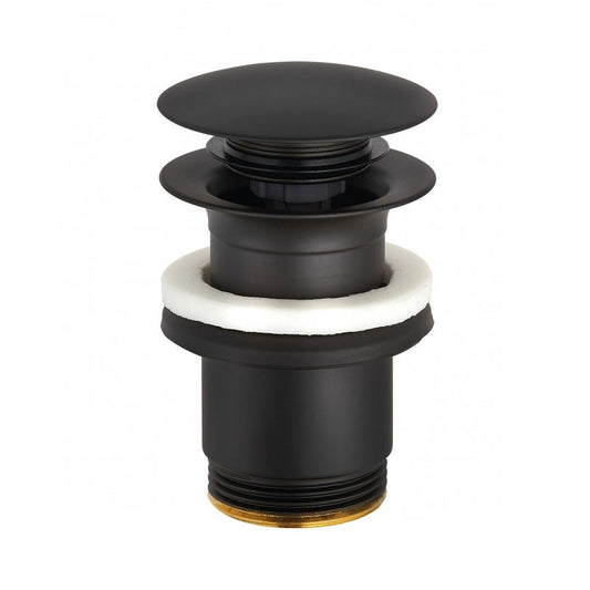 Ventil click-clack, Kludi, cu preaplin, negru mat