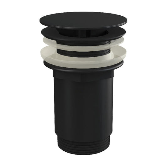 Ventil click-clack, Alcadrain, fara preplin, capac mare, negru mat