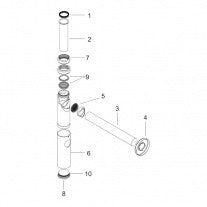 Sifon de lavoar, Hansgrohe, auriu lucios