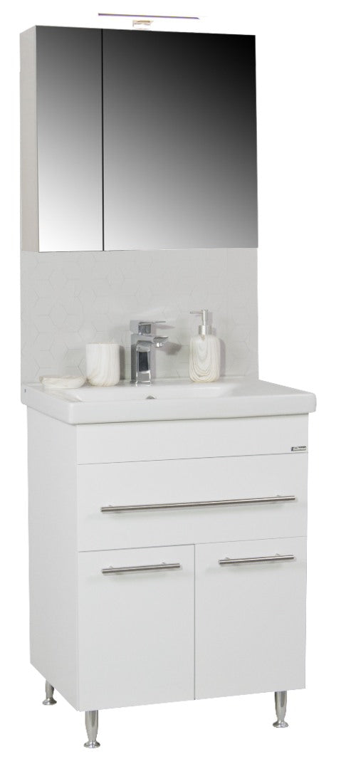 Mobilier Baie și lavoar, Seria 765, 60cm, Alb