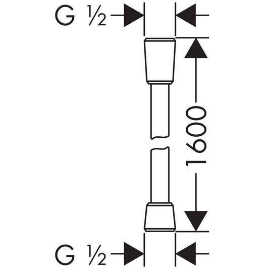 Furtun de dus, Hansgrohe, Isiflex 160 cm, auriu lucios