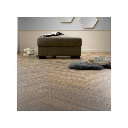 Parchet laminat Alsapan Herringbone Balearic Oak 12 mm, clasa trafic AC6, bizotat 4V 5G