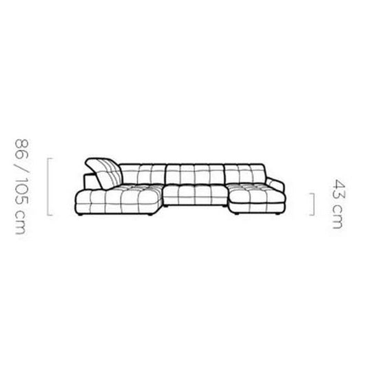 Coltar extensibil TOLLO XL, personalizabil, 400x217x105 cm