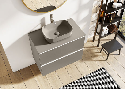 Dulap de baie cu 2 sertare – bej mat – MONTEREY GLASS