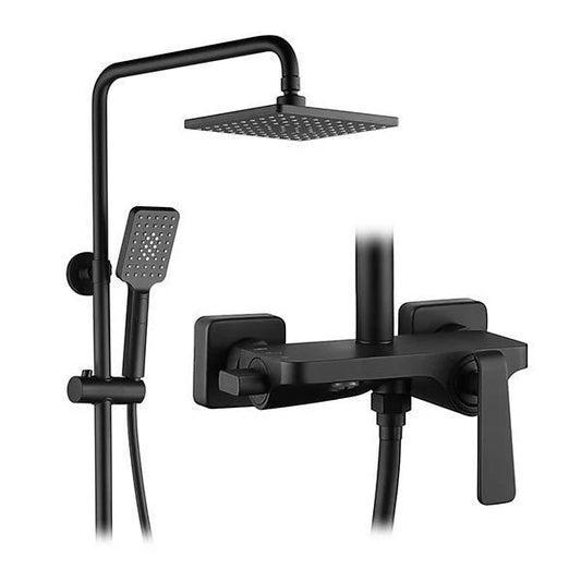 Coloană duș completă ROCKFIELD, cu montaj pe perete – negru